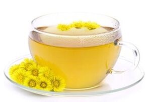 decocción de Coltsfoot para o tratamento da osteocondrose cervical